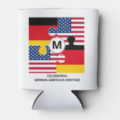 ドイツ系アメリカ人モノグラム 缶クーラー (正面)