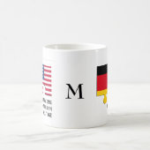 ドイツ系アメリカ伝統 |モノグラム コーヒーマグカップ (中央)