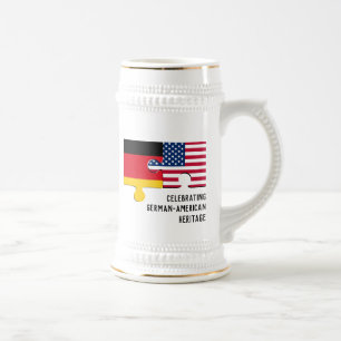 ドイツ系アメリカ伝統  モノグラム ビールジョッキ