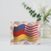 ドイツ系アメリカ国旗 ポストカード (スタンド正面)