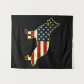 ドイツ素朴羊飼い米国国旗 タペストリー (正面(横))
