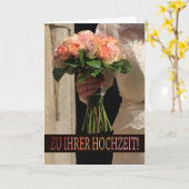 ドイツ結婚語の祝辞 カード (黄色い花)