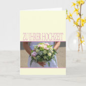 ドイツ結婚語の祝辞 カード (黄色い花)