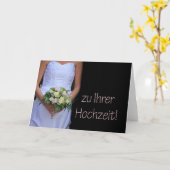 ドイツ結婚語の祝辞 カード (黄色い花)