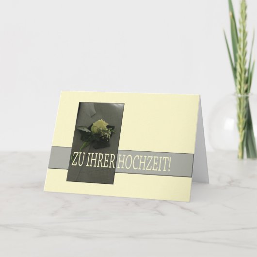 ドイツ結婚語の祝辞 カード (正面)