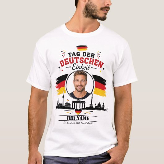 ドイツ統一の日フォトパーソナルギフト Tシャツ (正面)
