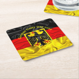 ドイツ統一記念日、ドイツ国民記念日 スクエアペーパーコースター
