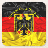 ドイツ統一記念日、ドイツ国民記念日 スクエアペーパーコースター (正面)