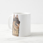 ドイツ絵を描のポートレートポスター コーヒーマグカップ (正面左)