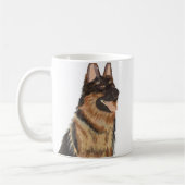 ドイツ絵を描のポートレートポスター コーヒーマグカップ (左)