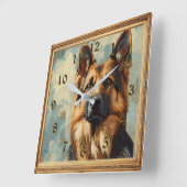 ドイツ絵を描の羊飼い スクエア壁時計 (傾斜)