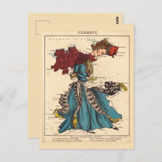 ドイツ絵図ヴィンテージはがき ポストカード (正面/裏面)