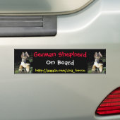 ドイツ羊飼いの子犬 バンパーステッカー (車上)