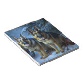 ドイツ羊飼いの雪そりのクリスマスデコール ノートパッド (アングル)