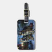 ドイツ羊飼いの雪そりのクリスマスデコール ラゲッジタグ (正面縦)