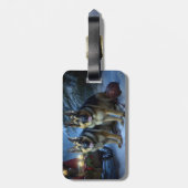 ドイツ羊飼いの雪そりのクリスマスデコール ラゲッジタグ (裏面縦)