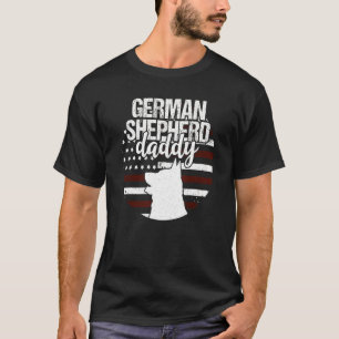 ドイツ羊飼いアメリカ国旗Dog Patriotic Usa Fl Tシャツ