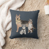 ドイツ羊飼いオーストラリアシェパードミニシュナウザー クッション (ブランケット)