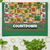 ドイツ羊飼いカウントダウンクリスマスアドベント犬 キッチンタオル (折り畳み)