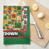 ドイツ羊飼いカウントダウンクリスマスアドベント犬 キッチンタオル (四つ折り)