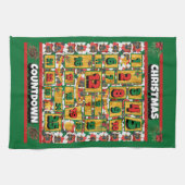 ドイツ羊飼いカウントダウンクリスマスアドベント犬 キッチンタオル (横)