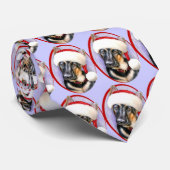 ドイツ羊飼いクリスマスサンタパップ ネクタイ (ロール)