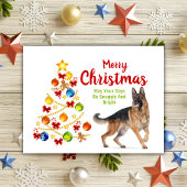 ドイツ羊飼いクリスマスツリー葉書 シーズンポストカード