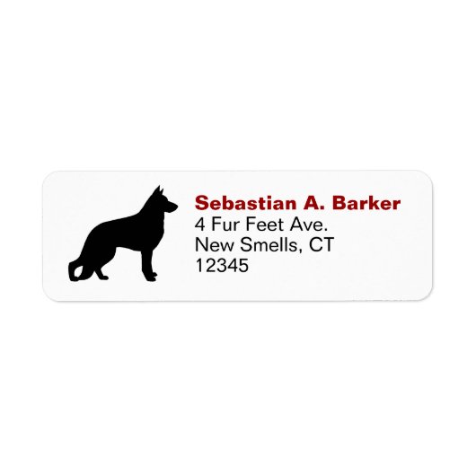 ドイツ羊飼いシルエットGSD K9犬愛好家 ラベル (正面)