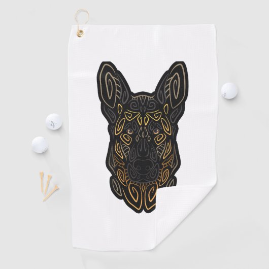 ドイツ羊飼いデザインドイツ羊飼いギフトドッグO ゴルフタオル (インサイチュ)