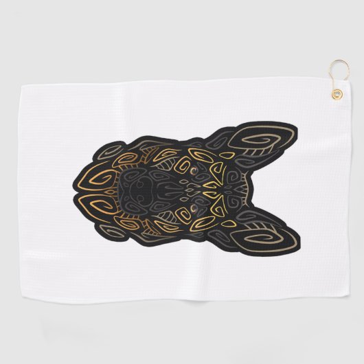 ドイツ羊飼いデザインドイツ羊飼いギフトドッグO ゴルフタオル (横)