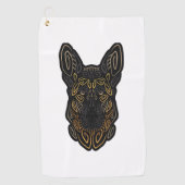 ドイツ羊飼いデザインドイツ羊飼いギフトドッグO ゴルフタオル (正面)