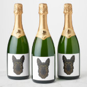 ドイツ羊飼いデザインドイツ羊飼いギフトドッグO スパークリングワインラベル (ボトル)