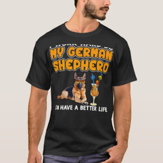 ドイツ羊飼いドイツ羊飼い&Quot I作業懸命 Tシャツ