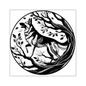 ドイツ羊飼いドッグアートフローラドイツ羊飼い犬 ラバースタンプ (インプリント)