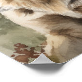 ドイツ羊飼いドッグアートプリントポスター ポスター (角)