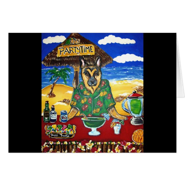 ドイツ羊飼いバーテンダー (正面横)