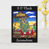 ドイツ羊飼いバーテンダー カード (黄色い花)