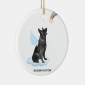 ドイツ羊飼いパーソナライズされた犬メモリアル セラミックオーナメント (右)