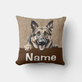 ドイツ羊飼いピーピードッグペット クッション (正面)