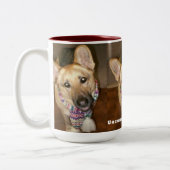 ドイツ羊飼いブラックタン無条件パターン ツートーンマグカップ (左)