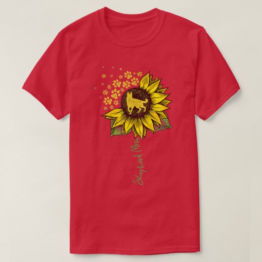 ドイツ羊飼いママひまわり羊飼いギフトドッグM Tシャツ (デザイン正面)