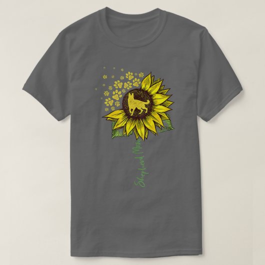 ドイツ羊飼いママひまわり羊飼いギフトドッグM Tシャツ (デザイン正面)