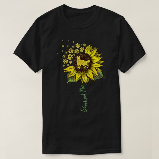 ドイツ羊飼いママひまわり羊飼いギフトドッグM Tシャツ (デザイン正面)