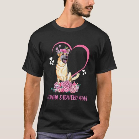 ドイツ羊飼いママ女性ママ Tシャツ (正面)