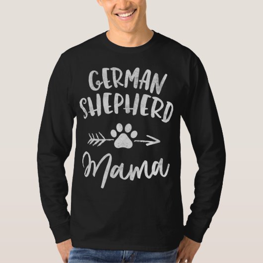 ドイツ羊飼いママ羊飼い恋人オーナーギフト行う Tシャツ (正面)
