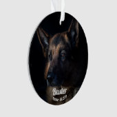 ドイツ羊飼いメモリアル オーナメント (正面)