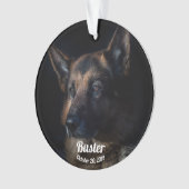 ドイツ羊飼いメモリアル オーナメント (正面)