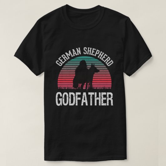 ドイツ羊飼いヴィンテージ犬 Tシャツ (デザイン正面)