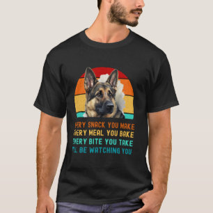ドイツ羊飼い子犬またはアルザティアン犬ママパパママ Tシャツ