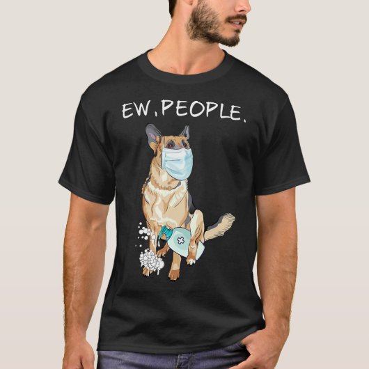 ドイツ羊飼い新人犬 Tシャツ (正面)